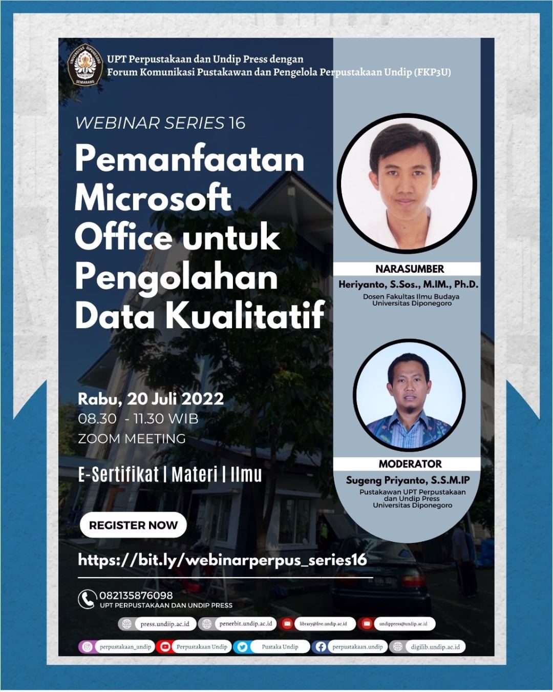 Webinar Series 16: “Pemanfaatan MS Office untuk Pengolahan Data Kualitatif”