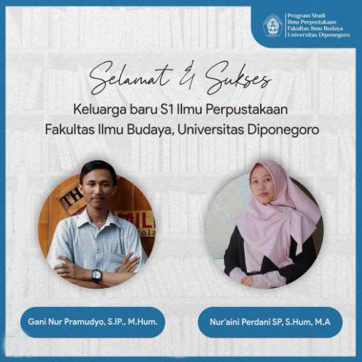 Welcome to our new comers! 2 Prospective Department of Library Science Undip Non-ASN Lecturers