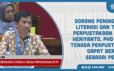 Encouraging Literacy Improvement and Library Staff (PLTP), Heriyanto, PhD said that library staff can act as educators